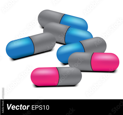 Mix Capsule Medicine Pills Background Banner Vector Design 