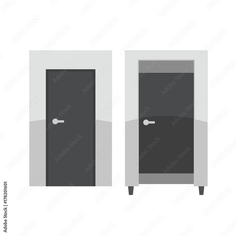 Doors of fitting room Doors of fitting room