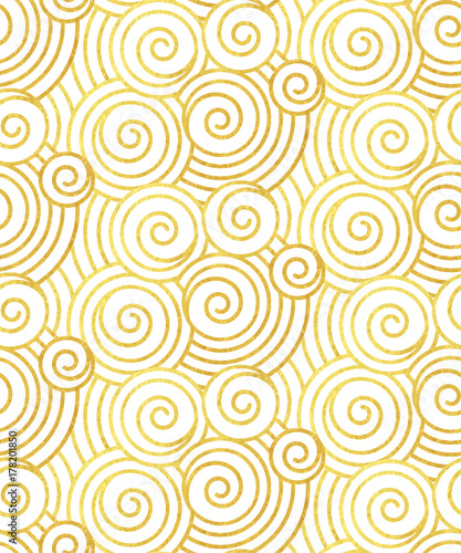 Seigaiha golden foil pattern