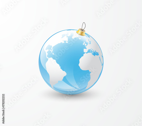 Christmas tree toy earth globe