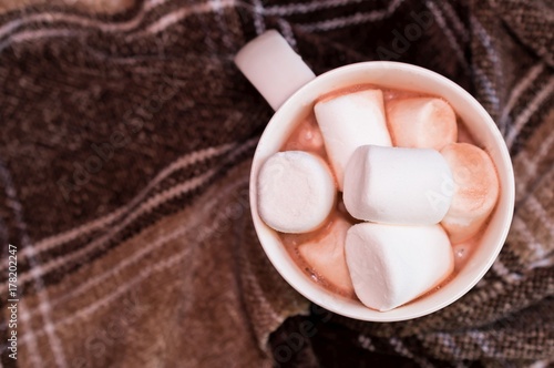 Hot chocolate with marsmallows