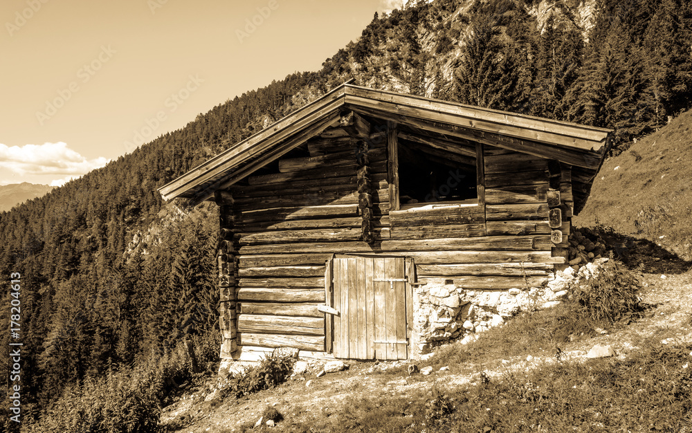 old log cabin