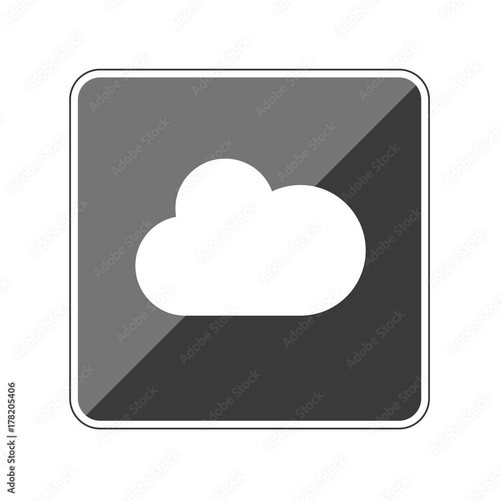 Wolke - Cloud-Service - Reflektierender App Button Wolke - Cloud-Service - Reflektierender App Button