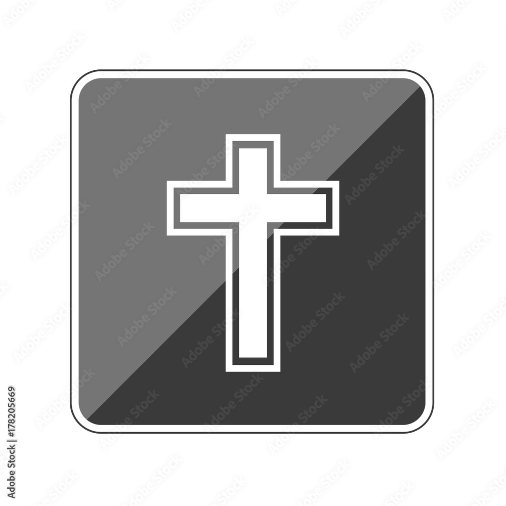 Kreuz - Religion - Reflektierender App Button Kreuz - Religion - Reflektierender App Button