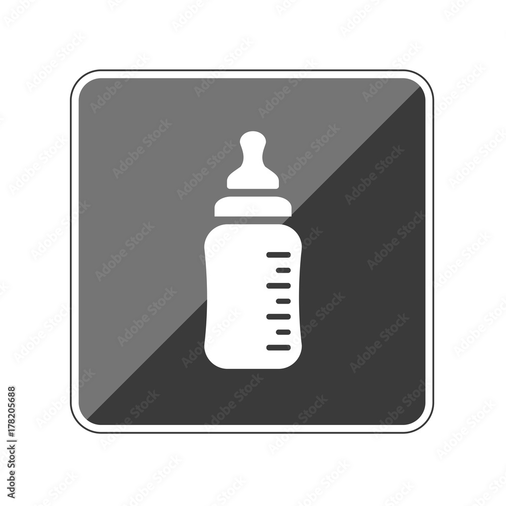 Babyflasche - Reflektierender App Button Babyflasche - Reflektierender App Button