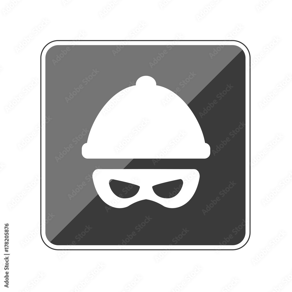 Dieb - Reflektierender App Button Dieb - Reflektierender App Button
