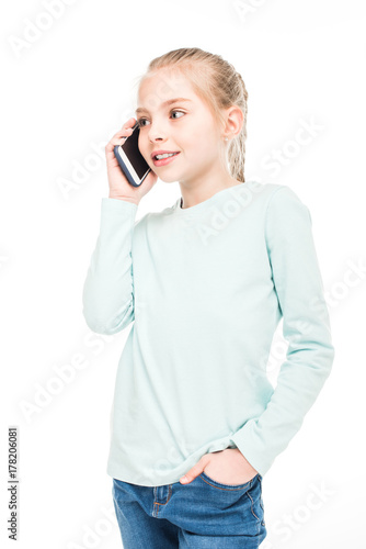 child holding smartphone