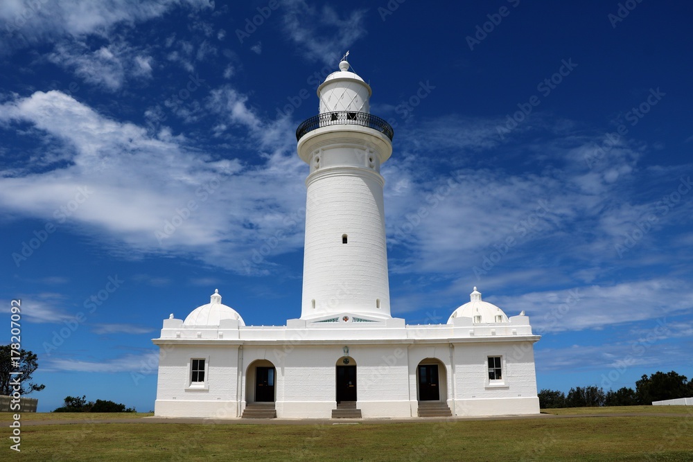 Macquarie Lighthouse first lighthouse of Australia. Dunbar Head Sydney entrance of Sydney Harbour
