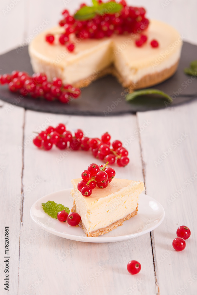 Redcurrant cheesecake. Redcurrant cheesecake.