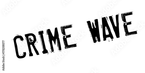 Crime Wave rubber stamp. Grunge design with dust scratches. Effects can be easily removed for a clean, crisp look. Color is easily changed.