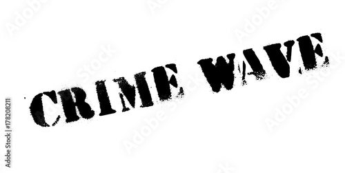 Crime Wave rubber stamp. Grunge design with dust scratches. Effects can be easily removed for a clean, crisp look. Color is easily changed.