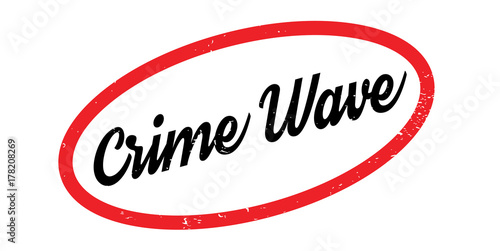 Crime Wave rubber stamp. Grunge design with dust scratches. Effects can be easily removed for a clean, crisp look. Color is easily changed.