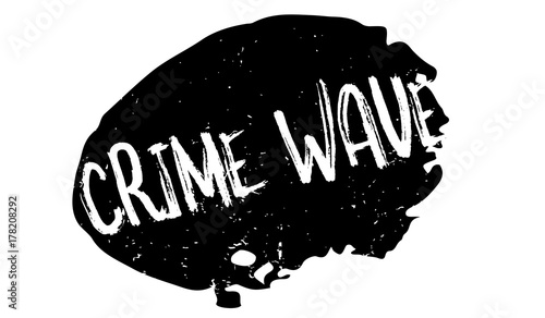 Crime Wave rubber stamp. Grunge design with dust scratches. Effects can be easily removed for a clean, crisp look. Color is easily changed.