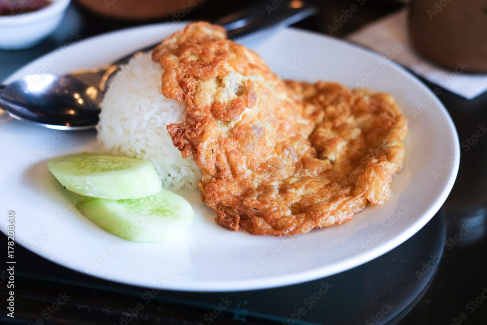 Mince pork omelet with rice Mince pork omelet with rice