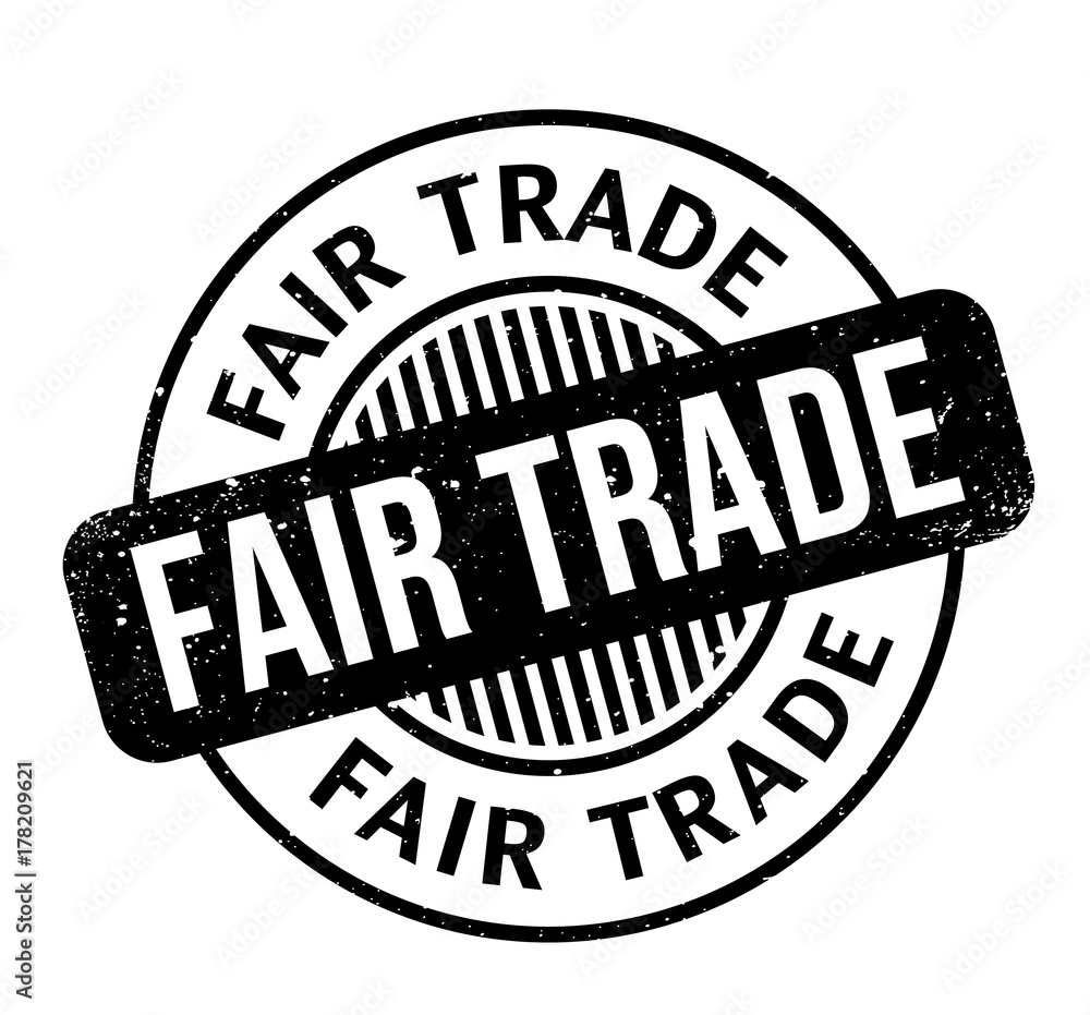 Fair Trade rubber stamp. Grunge design with dust scratches. Effects can be easily removed for a clean, crisp look. Color is easily changed. Fair Trade rubber stamp. Grunge design with dust scratches. Effects can be easily removed for a clean, crisp look. Color is easily changed.