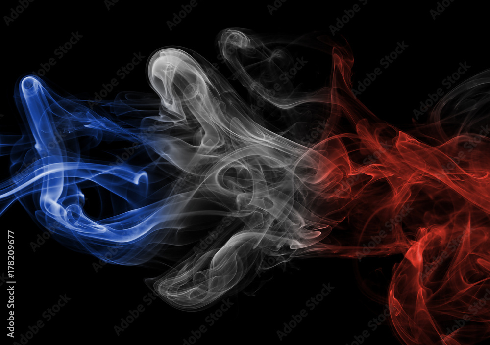 Fototapeta premium France flag smoke