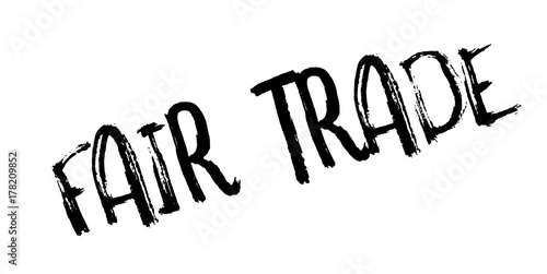 Fair Trade rubber stamp. Grunge design with dust scratches. Effects can be easily removed for a clean, crisp look. Color is easily changed.