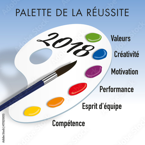 carte de vœux - 2018 - entreprise - réussite - succès - objectif - management - présentation