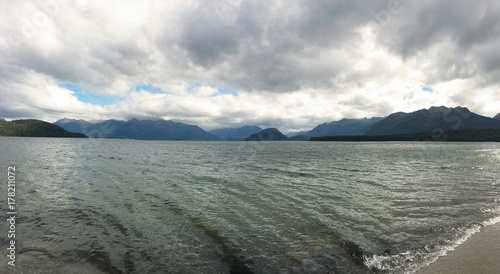 Fototapeta Naklejka Na Ścianę i Meble -  View of Lake Manapouri, New Zealand