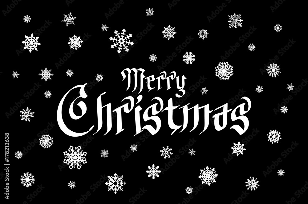 Merry Christmas gothic lettering design. Vector illustration EPS 10 Merry Christmas gothic lettering design. Vector illustration EPS 10