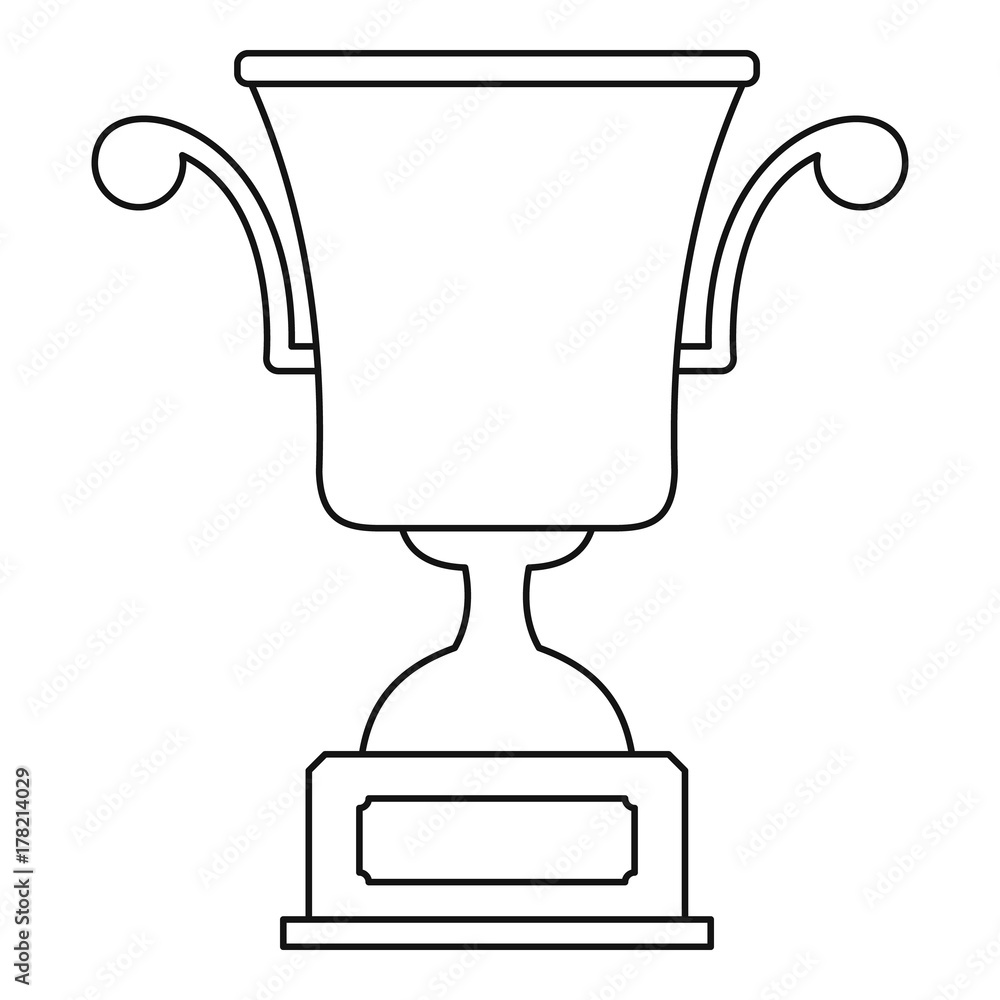 Obraz premium Cup award icon vector thin line