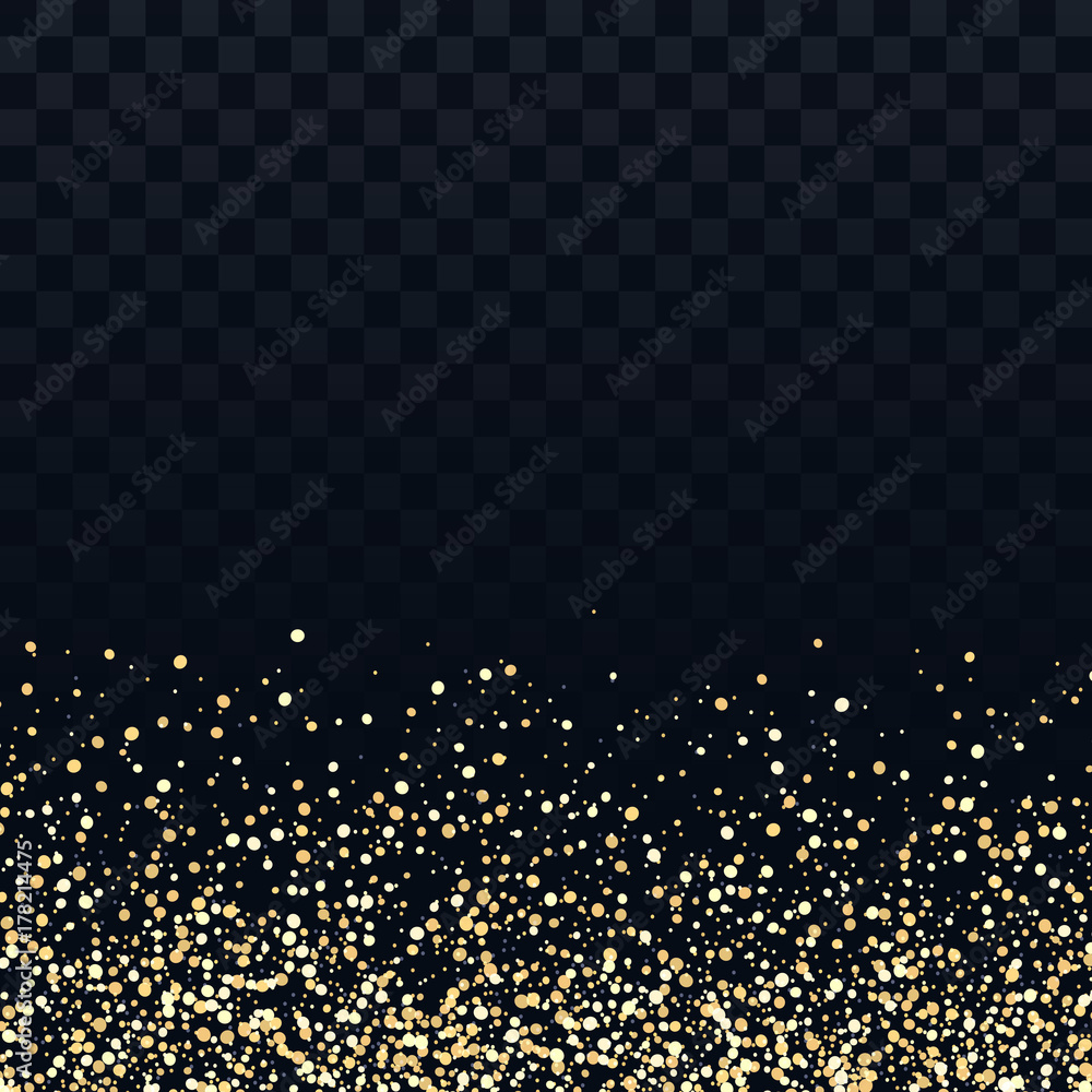 Gold glitter spray effect of sparkling particles on vector transparent  background Stock Vector by ©ronedale 151680254