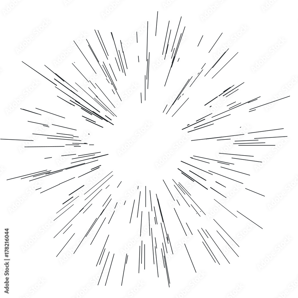 Sun burst, star burst sunshine. Radiating from the center of thin beams, lines. Design element for logo, signs. Dynamic style. Sun burst, star burst sunshine. Radiating from the center of thin beams, lines. Design element for logo, signs. Dynamic style.