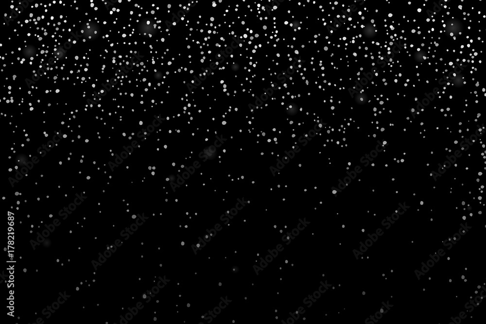 Christmas snowfall illustration isolated on dark background Christmas snowfall illustration isolated on dark background