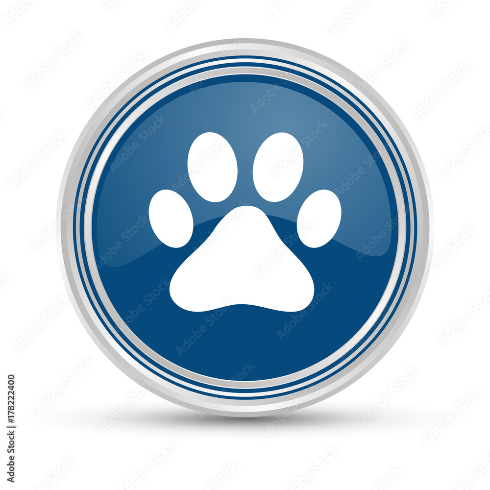 Blauer Button - Pfote Blauer Button - Pfote