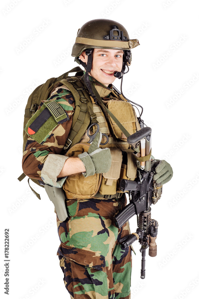 soldier with thumbs up gesture. soldier with thumbs up gesture.