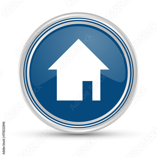 Blauer Button - Haus