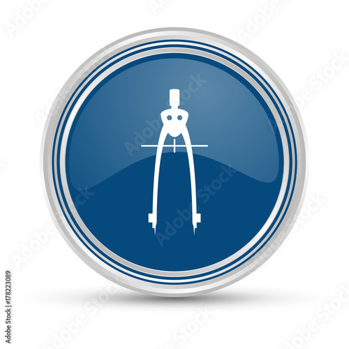 Blauer Button - Zirkel