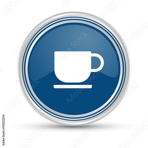 Blauer Button - Kaffee