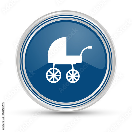 Blauer Button - Kinderwagen