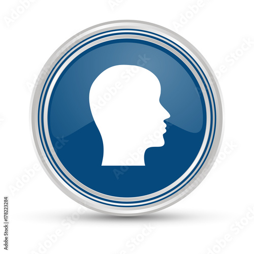Blauer Button - Kopf