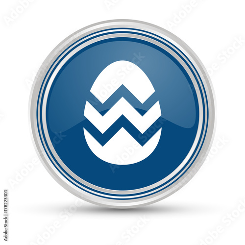 Blauer Button - Osterei