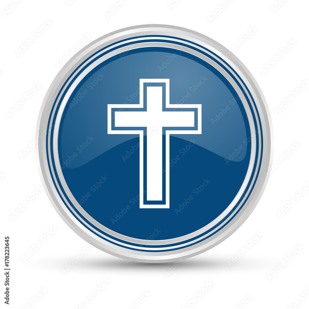 Blauer Button - Kreuz Blauer Button - Kreuz