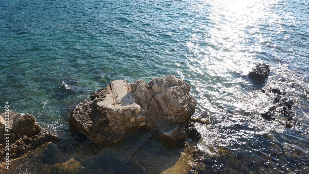 amazing natural beach in croatian town dubrovnik