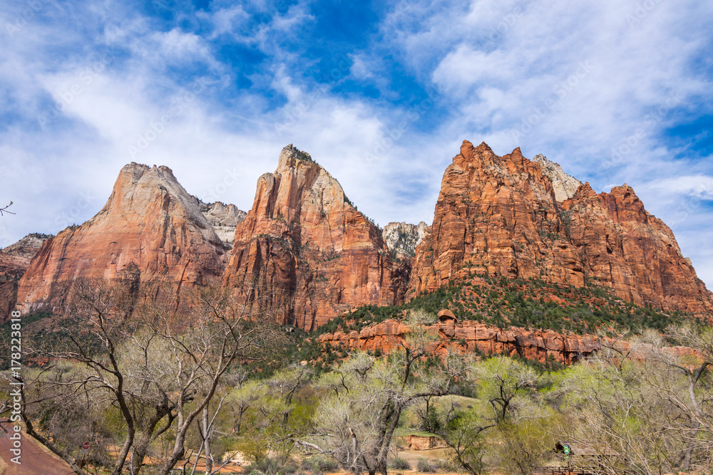 Colors and adventure at Zion National Park, Canyon Junction, Utah, USA