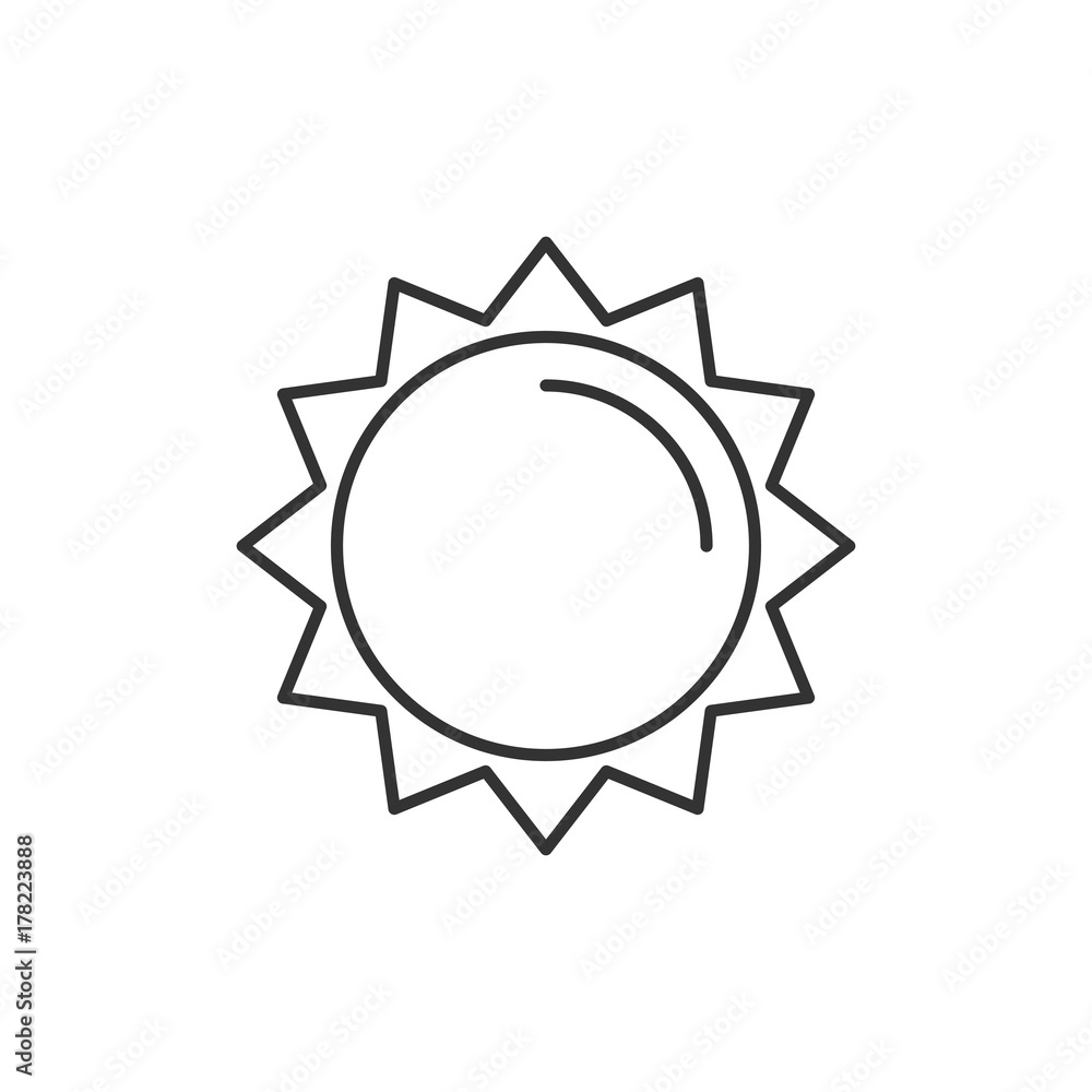 Sun line icon