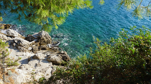 amazing natural beach in croatian town dubrovnik