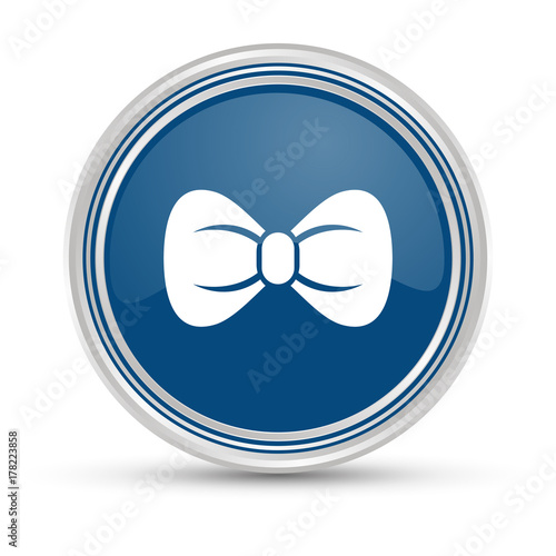 Blauer Button - Fliege