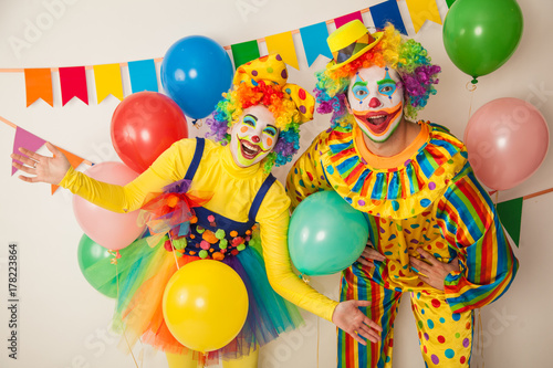 Fotografia Two cheerful clowns