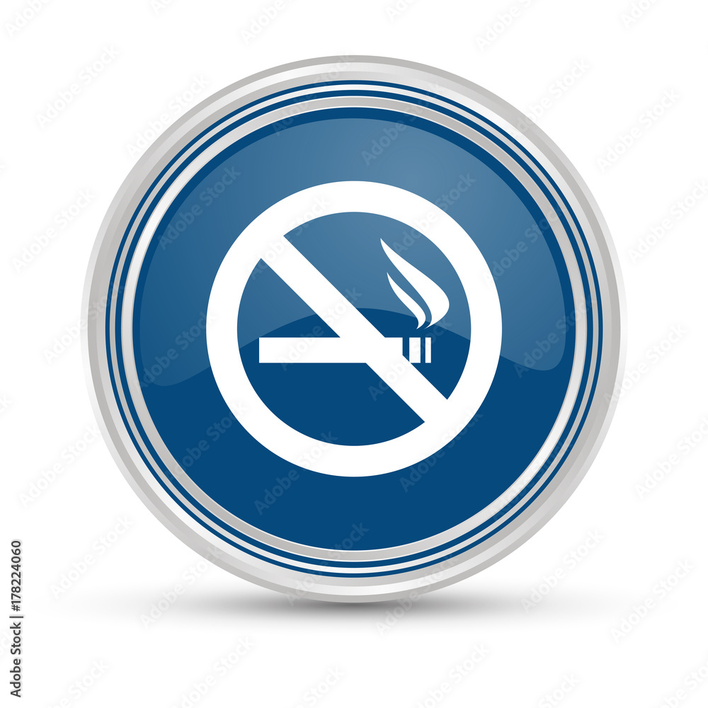 Blauer Button - Rauchen verboten Blauer Button - Rauchen verboten