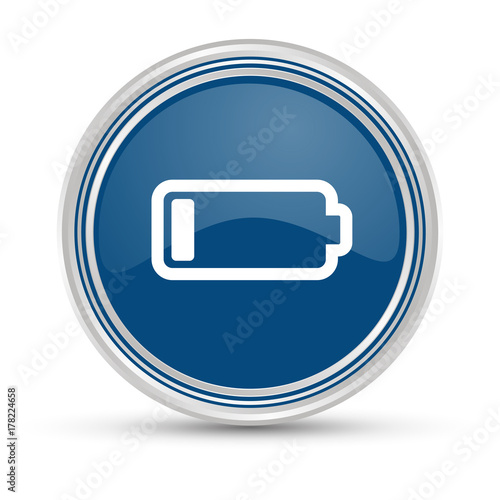 Blauer Button - Batterie - leer