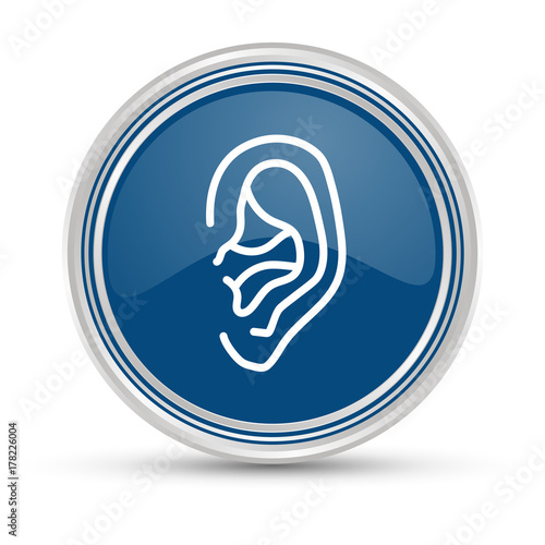 Blauer Button - Ohr