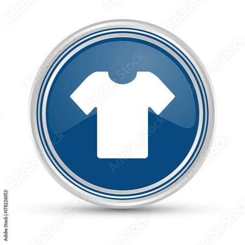 Blauer Button - T-Shirt