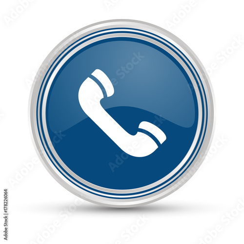 Blauer Button - Telefon