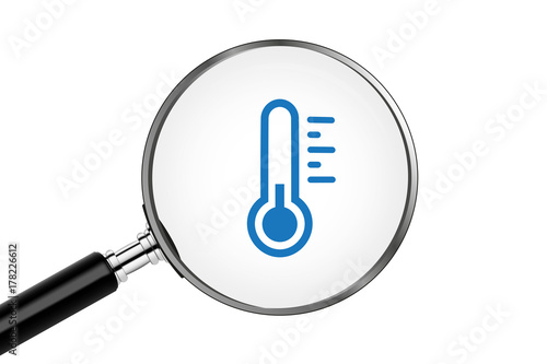 Lupe sucht/findet - Thermometer - kalt