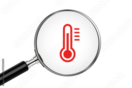 Lupe sucht/findet - Thermometer - warm